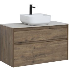 Тумба под раковину Aquanet Nova Lite 100 дуб рустикальный (2 ящика)