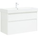 Тумба под раковину Aquanet Nova Lite 100 (SLIM SYNERGY) белый, 2 ящика 249940