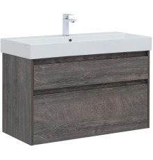 Тумба под раковину Aquanet Nova Lite 100 (SLIM SYNERGY) дуб рошелье, 2 ящика