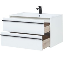 Тумба под раковину Aquanet Lino 90 белый матовый