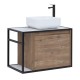 Тумба под раковину Aquanet Nova Lite Loft 75 R дуб рустикальный 261657