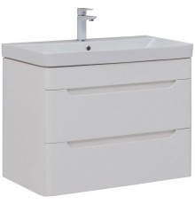 Тумба под раковину Aquanet София 80 белый глянец (2 ящика)