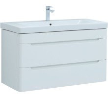 Тумба под раковину Aquanet София 105 белый глянец (2 ящика) 