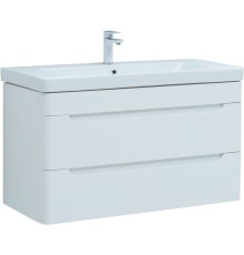 Тумба под раковину Aquanet София 105 белый глянец (2 ящика) 