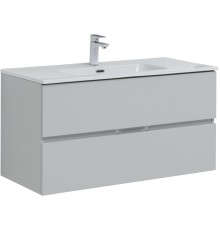 Тумба под раковину Aquanet Алвита New 100 2 ящика, серый 