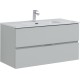 Тумба под раковину Aquanet Алвита New 100 2 ящика, серый 277520