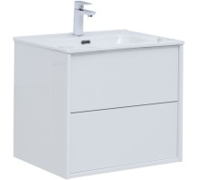 Тумба под раковину Aquanet Lino 60 (Flat) белый глянец 