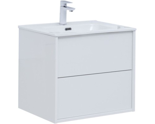 Тумба под раковину Aquanet Lino 60 (Flat) белый глянец 287540