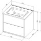 Тумба под раковину Aquanet Lino 60 (Flat) белый глянец 287540