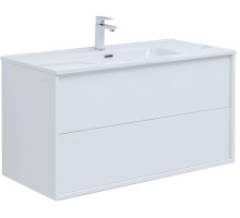 Тумба под раковину Aquanet Lino 80 (Flat) белый глянец 