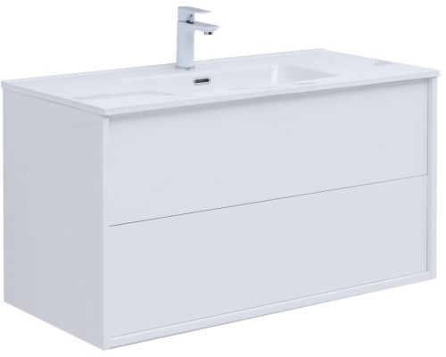 Тумба под раковину Aquanet Lino 80 (Flat) белый глянец 287542