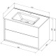 Тумба под раковину Aquanet Lino 80 (Flat) белый глянец 287542