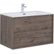 Тумба под раковину Aquanet Lino 80 (Flat) дуб веллингтон 287543