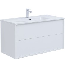 Тумба под раковину Aquanet Lino 100 (Flat) белый глянец
