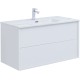 Тумба под раковину Aquanet Lino 100 (Flat) белый глянец 287544