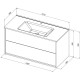Тумба под раковину Aquanet Lino 100 (Flat) белый глянец 287544