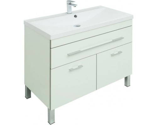 Тумба под раковину Aquanet Верона 90 белый (напольная 1 ящик 2 дверцы) 287673 Тумба под раковину Aquanet Верона 90 белый (напольная 1 ящик 2 дверцы) 287673