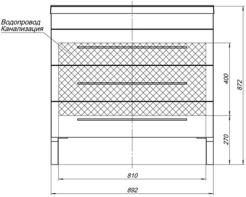 Тумба под раковину Aquanet Верона 90 белый (напольная 1 ящик 2 дверцы) 287673 Тумба под раковину Aquanet Верона 90 белый (напольная 1 ящик 2 дверцы) 287673