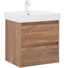 Тумба под раковину Aquanet Nova Lite 60 дуб шоколадный (2 ящика)