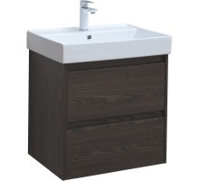 Тумба под раковину Aquanet Nova Lite 60 дуб черный (2 ящика) 