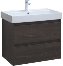 Тумба под раковину Aquanet Nova Lite 75 дуб черный (2 ящика)