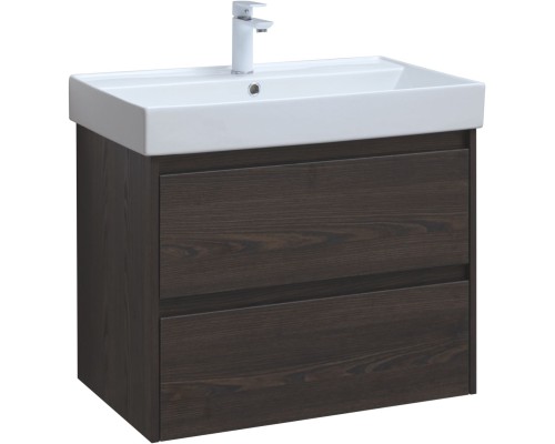 Тумба под раковину Aquanet Nova Lite 75 дуб черный (2 ящика) 287895