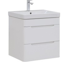 Тумба под раковину Aquanet София 60 белый глянец (2 ящика) 