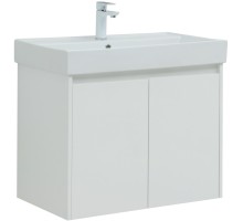Тумба под раковину Aquanet Nova Lite 75 белый глянец (2 дверцы) 