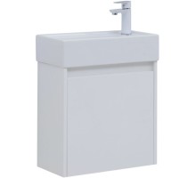 Тумба под раковину Aquanet Nova Lite 50 белый глянец (1 дверца)