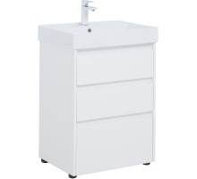Тумба под раковину Aquanet Nova Lite 60 белый глянец (3 ящика) 