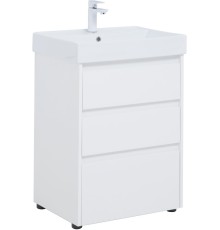 Тумба под раковину Aquanet Nova Lite 60 белый глянец (3 ящика)