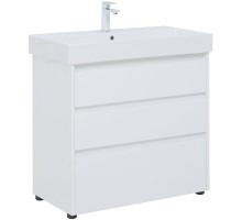 Тумба под раковину Aquanet Nova Lite 85 белый глянец (3 ящика)