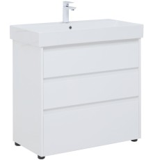 Тумба под раковину Aquanet Nova Lite 85 белый глянец (3 ящика)