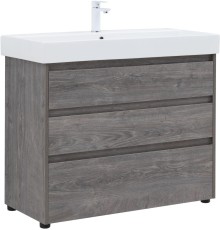 Тумба под раковину Aquanet Nova Lite 100 дуб рошелье (3 ящика) 