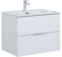 Тумба под раковину Aquanet Алвита New 70 2 ящика, белый матовый