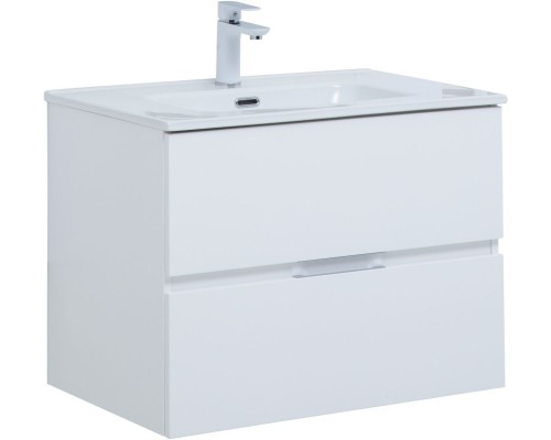 Тумба под раковину Aquanet Алвита New 70 2 ящика, белый матовый 303909
