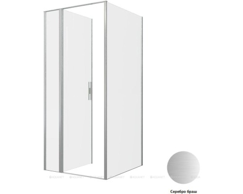 Душевой уголок Allen Brau Priority 90x100 3.31026.BA + 3.31047.BA серебро браш