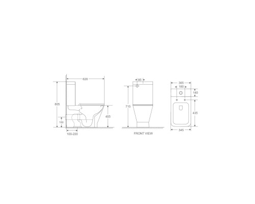 Унитаз-компакт безободковый с сиденьем микролифт WeltWasser Rotbach 011GL-WT Унитаз-компакт безободковый с сиденьем микролифт WeltWasser Rotbach 011GL-WT