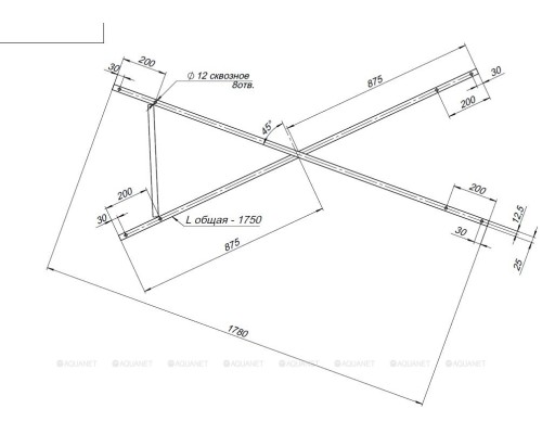 Каркас сварной для акриловой ванны Aquanet Grenada 170x80 Каркас сварной для акриловой ванны Aquanet Grenada 170x80