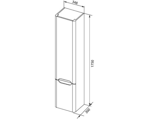 Пенал Aquanet София 35 L белый глянец 207046