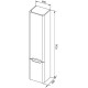 Пенал Aquanet София 35 L белый глянец 207046
