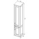 Пенал Aquanet Бостон 36 L белый матовый 209680