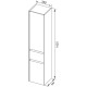 Пенал Aquanet Бруклин 35 L белый глянец 209827