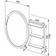 Зеркало Aquanet Опера L/R 70 белый с полкой 212365