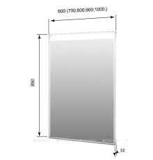 Зеркало Aquanet Палермо NEW 6085 LED