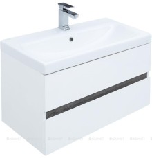 Тумба под раковину Aquanet Беркли 80 белый/дуб рошелье 