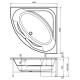 Акриловая ванна Aquanet Vista 150x150