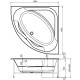 Фронтальный экран Aquanet Vista 150