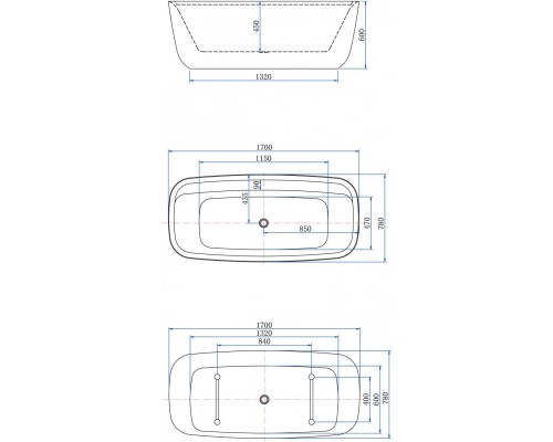 Акриловая ванна Aquanet Family Fine 170x78 95778-MW Акриловая ванна Aquanet Family Fine 170x78 95778-MW
