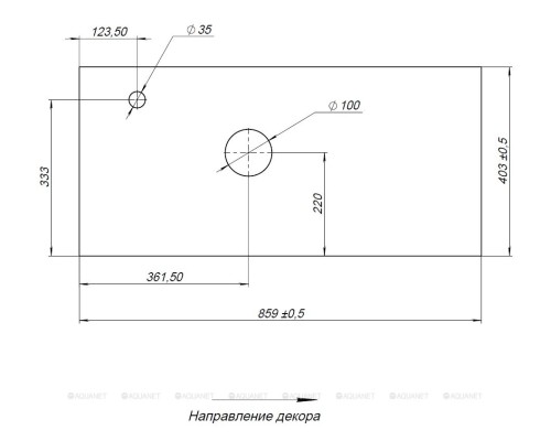 Столешница Aquanet Nova Lite Loft 90 L TF01 серый